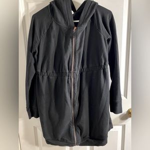 Ingrid and Isabel - Black maternity hooded sweatshirt- Medium